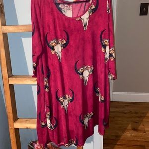 Boho cow skull dress
